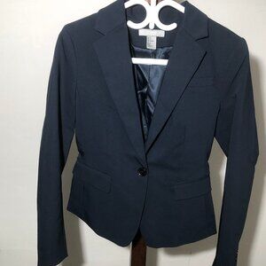 H&M Navy blue fitted blazer - Size 6